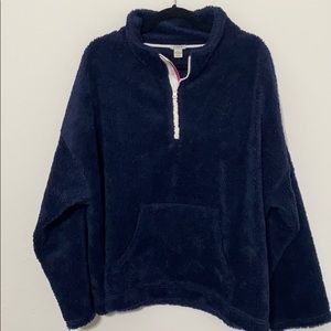 NWT- J. CREW Navy half-zip pullover